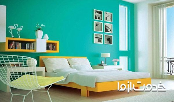 دیوار رنگ آمیزی شده با رنگ آکریلیک